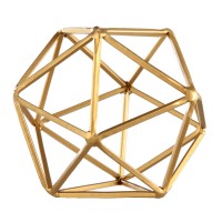 Geometric Tabletop Sculpture, Medium, Gold   563448980